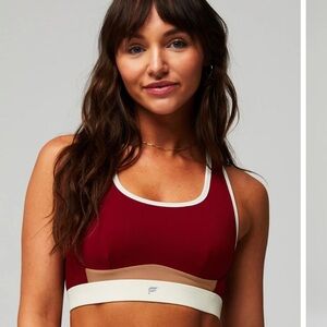 NWT Fabletics Red and Cream 2 piece Set